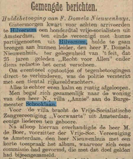 Burgemeester Schook…